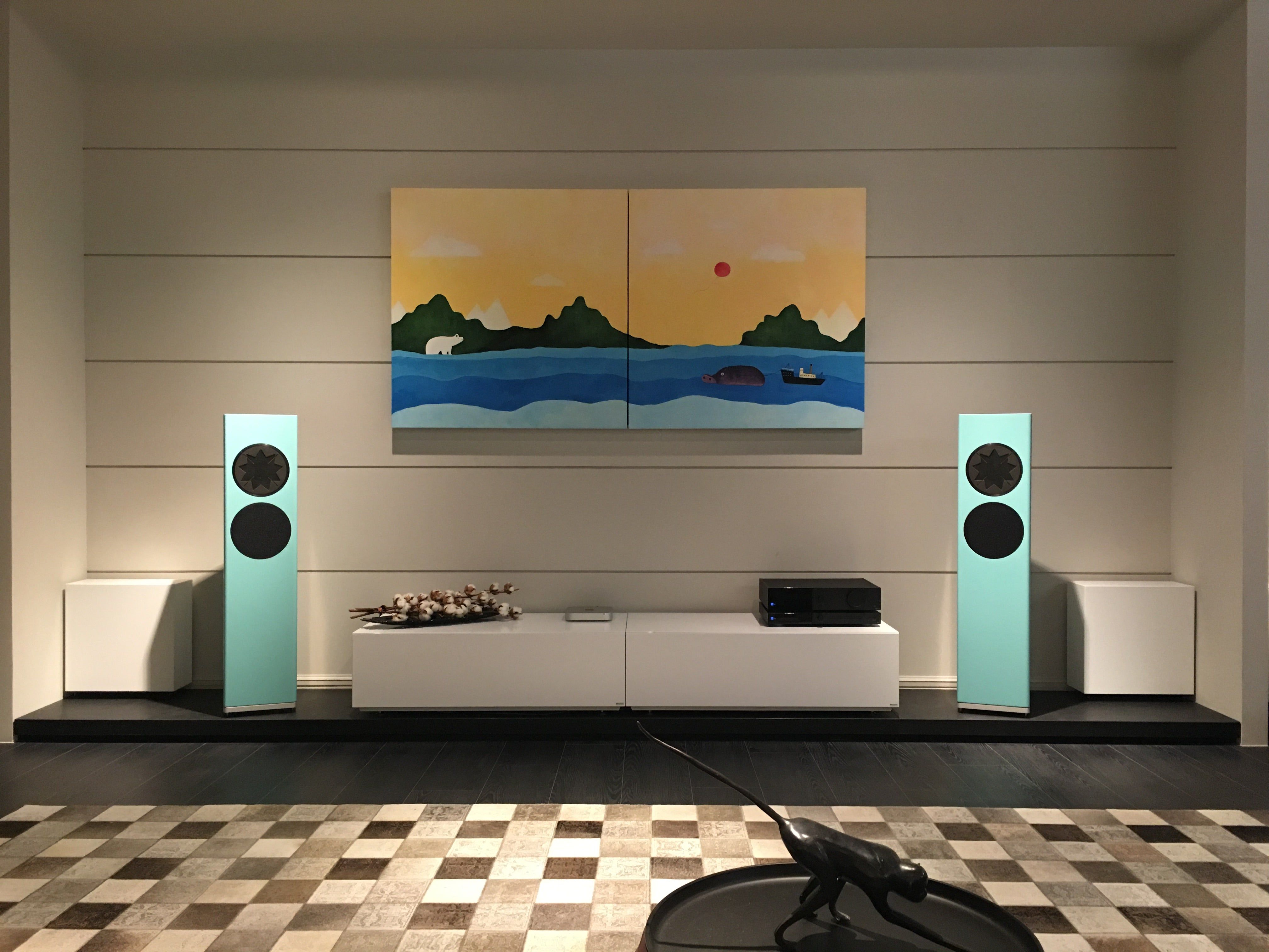 MANGER P1 PASSIVE 2 WAY Floor Standing Speaker RAL or NCS colors (satin finish)