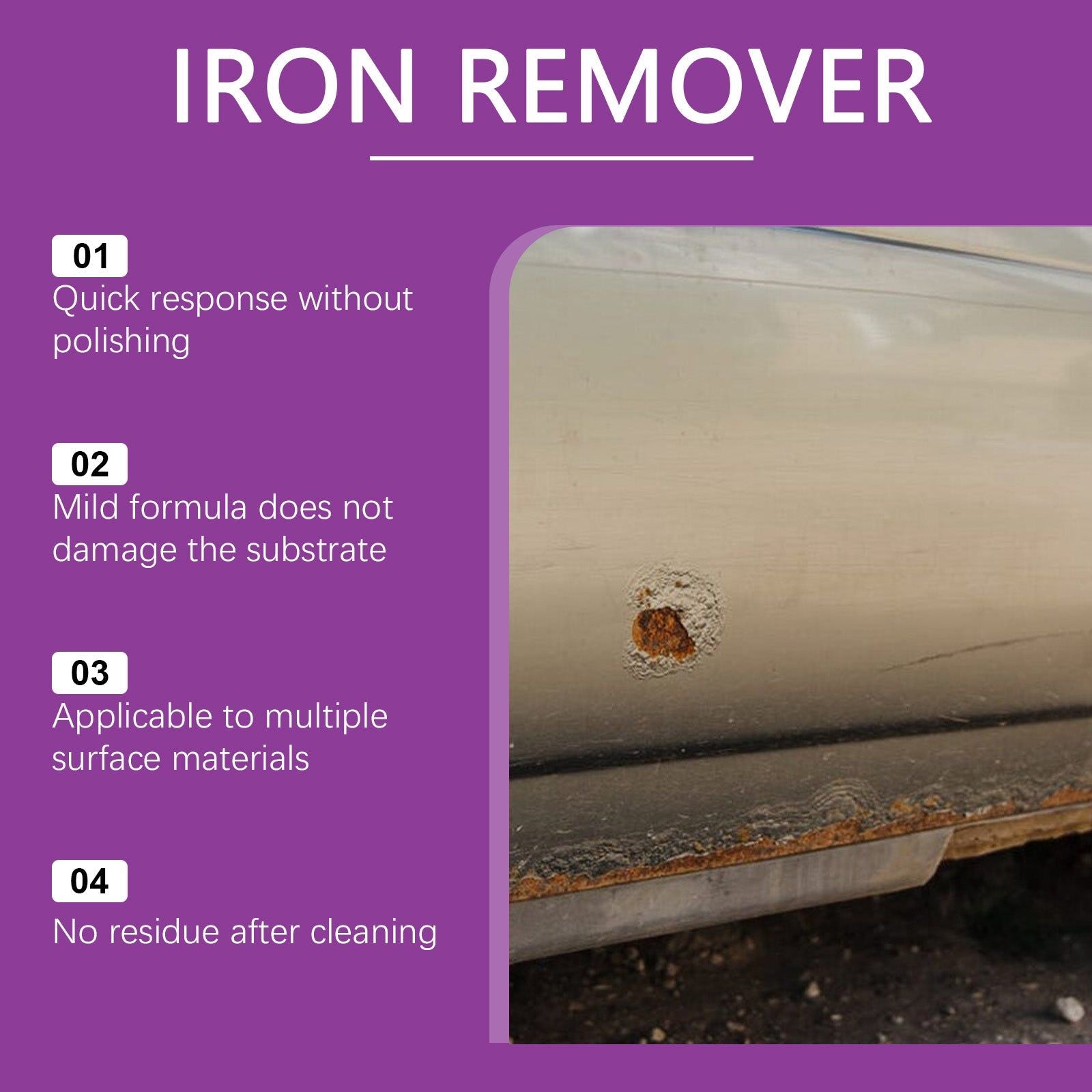 Automotive Rust Remover, Fast Rust & Oxidation Removal, Car Surface Cleaner ,120ml