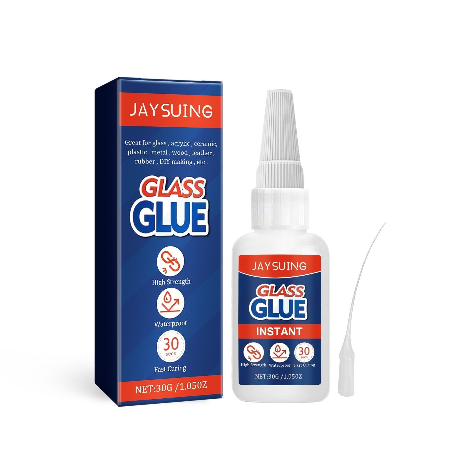 Fast Glass Repair Glue, Quick Bonding, Multi-Functional Acrylic Adhesive for Cracked Glass ,1set