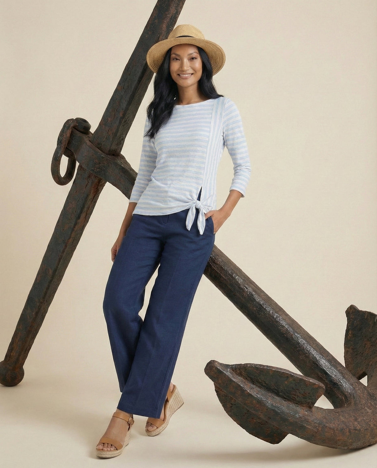 Jones New York Shirt Long Sleeve Stripped