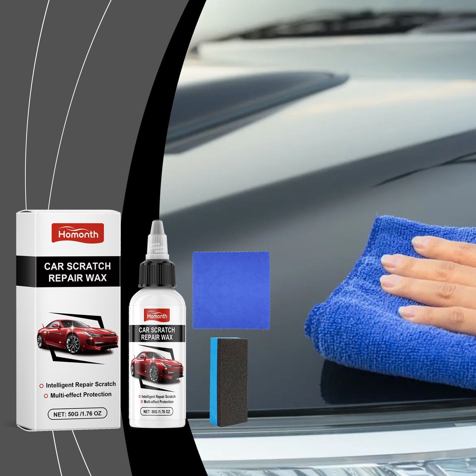 Car Scratch Repair Cream, Fast Decontamination, Polishing, Scratch Reconditioning, Car Care ,1set