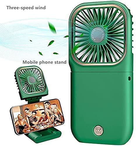 Mini USB Fan Folding Mobile Power Supply Fan Hanging Neck Electric Fan Desktop Phone Holder