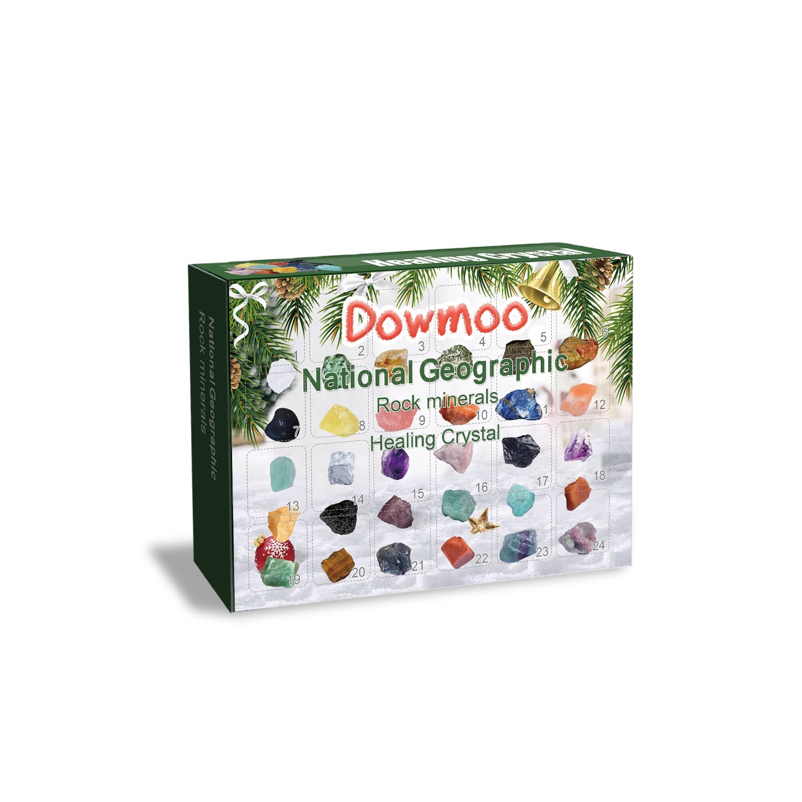 Christmas Gift 24 Cell Ore Blind Box, Surprise Mineral Countdown Toy, Kids Educational Gift ,24pieces