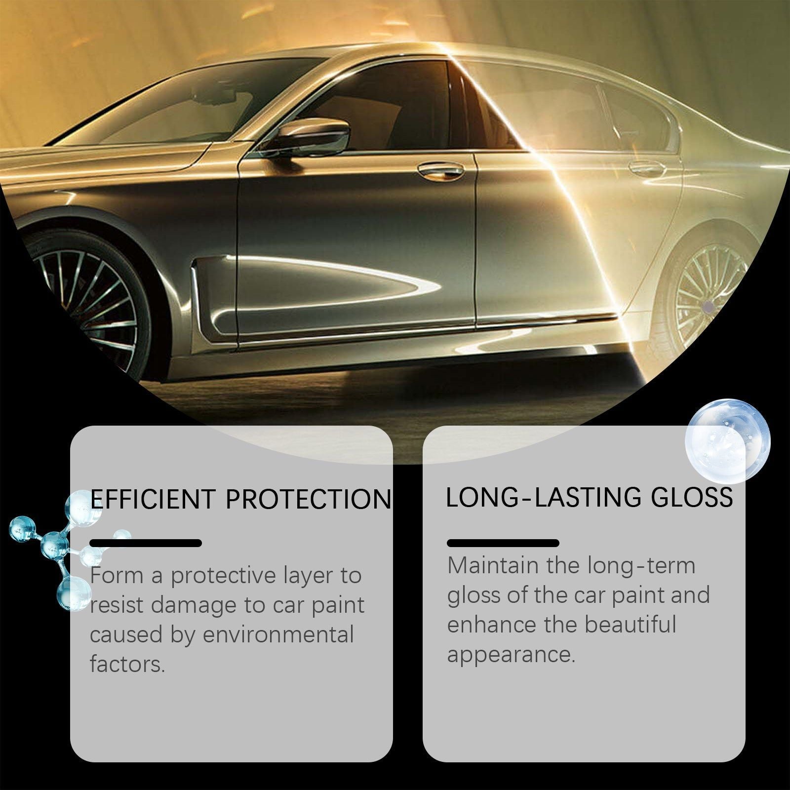 Anti-Scratch Car Coating Spray, Glossy Protective Paint, Easy to Use ,120ml