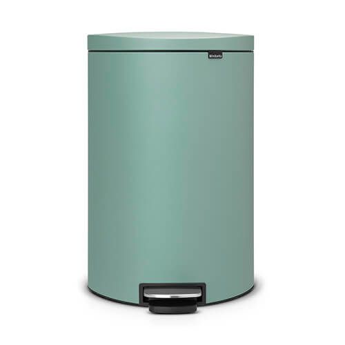 Brabantia 103902 FlatBack+SpaceSave PedalBin Silent 40L - Mineral Mint shade