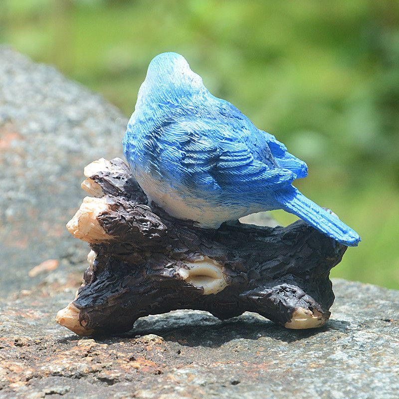 Resin Birds View Garden Statue Outdoor Ornaments Decoration For Yard Lawn Porch