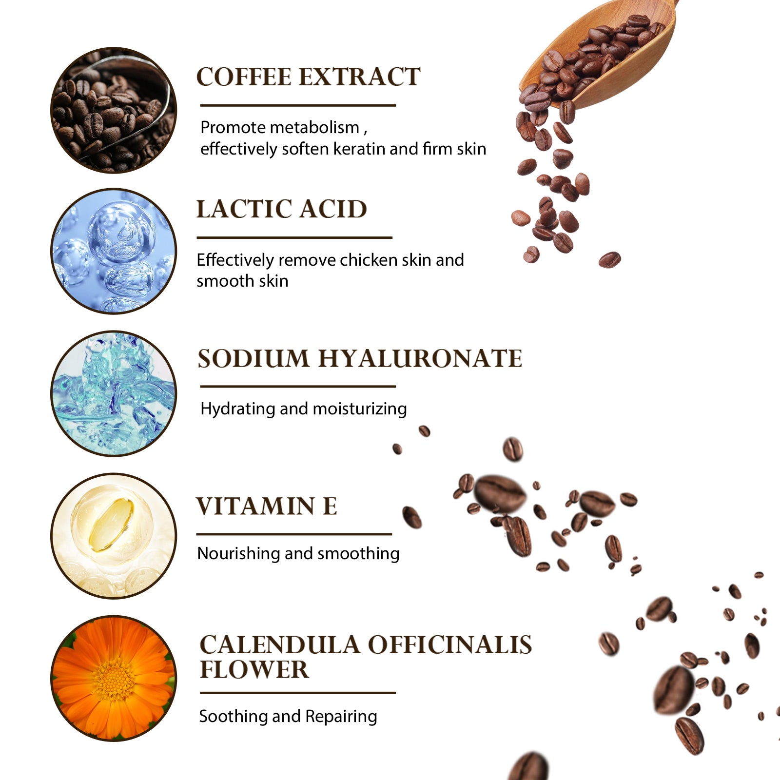 Coffee Scrub Deep Cleansing Exfoliating Skin Brightening Moisturizer ,50g