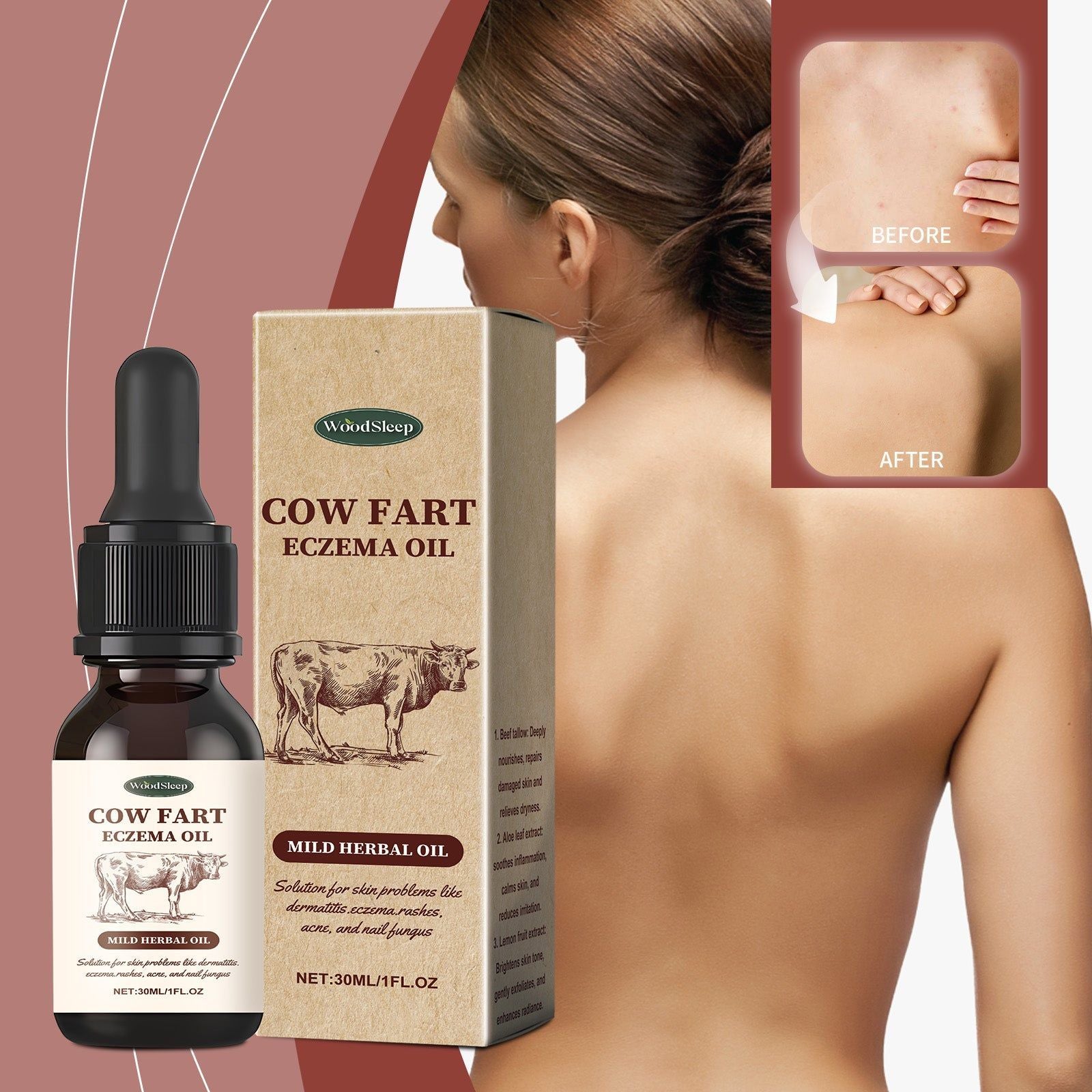 Body Care Essential Oil, Moisturizing, Soothing, Natural Skin Care, Daily Massage ,30ml