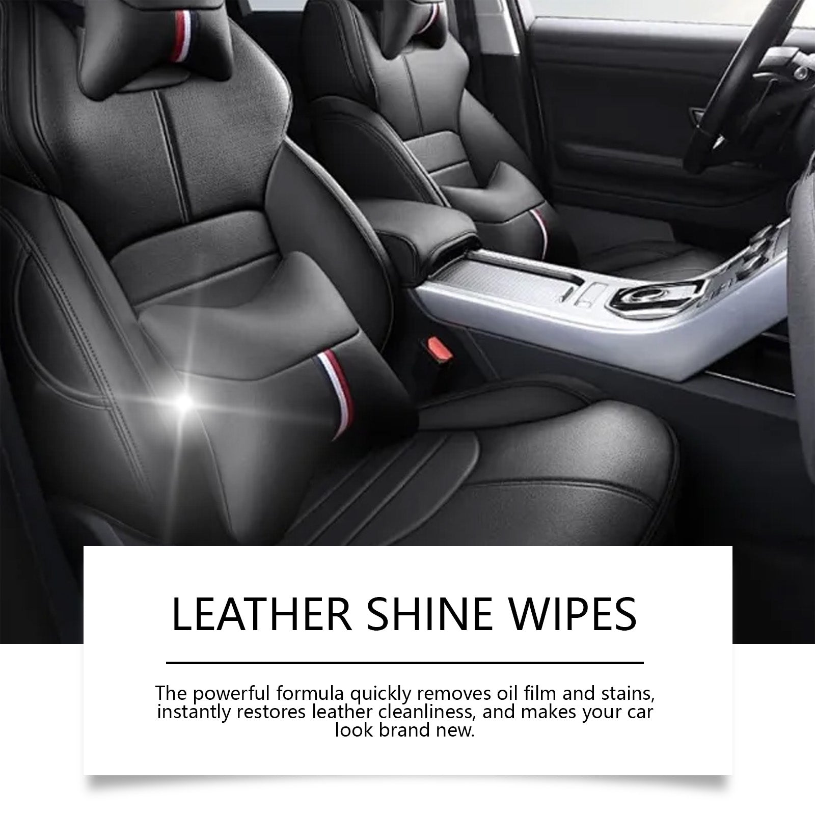 Car Leather Cleaning Wipes, Car Maintenance, Deep Stain Removal, Interior Care ,40pieces