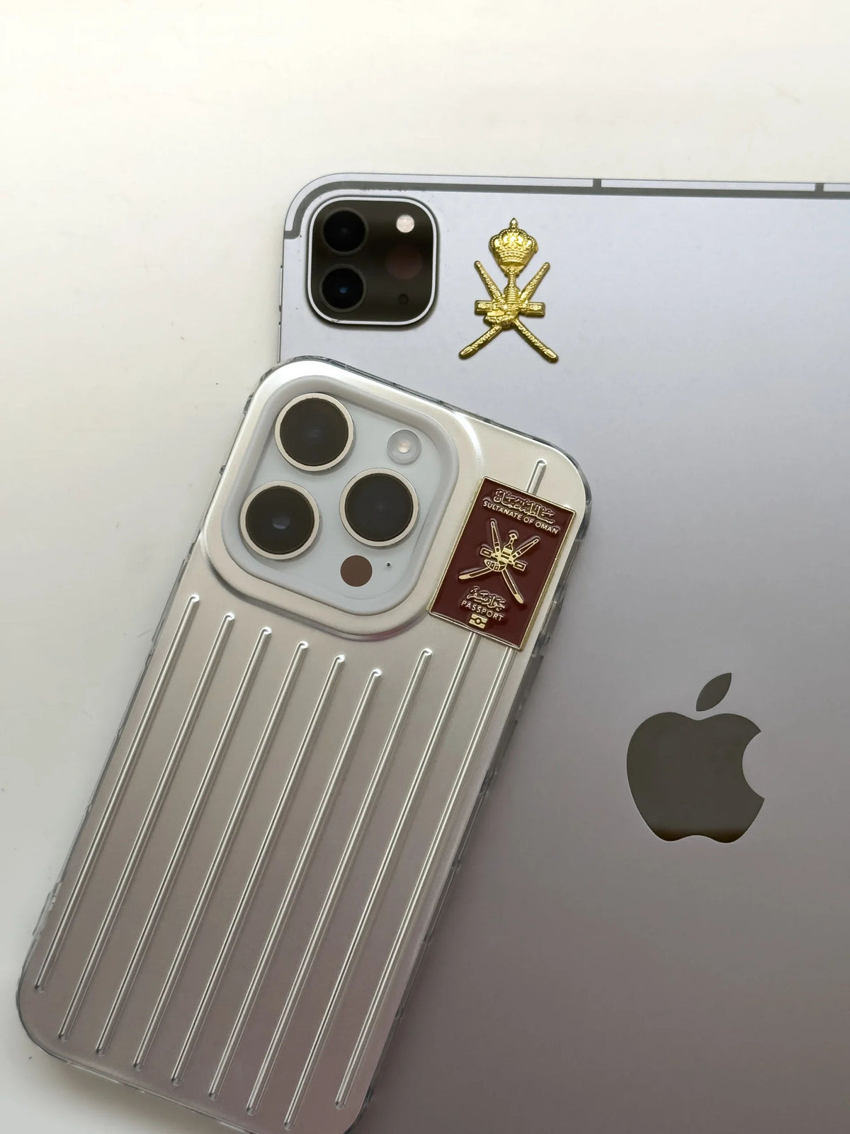 Silver Stripped Phone Case