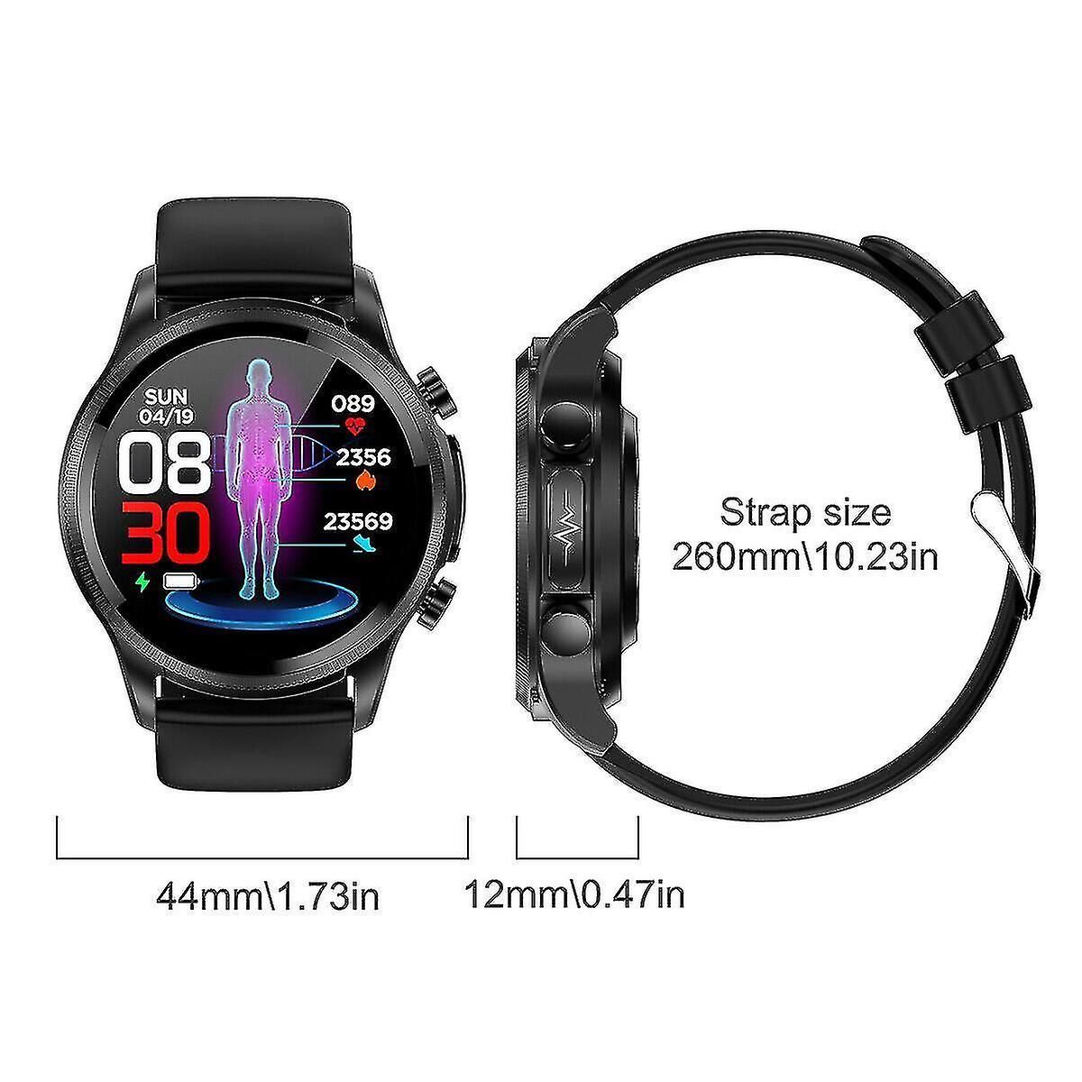 ECG+PPG Blood Glucose Smartwatch for Men - Blood Pressure/Heart Rate Fitness Tracker with GPS