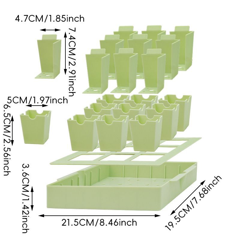 Seed Starter Tray Dual Purpose Handles for Easy Transplanting Labeling Reusable Germination Kit