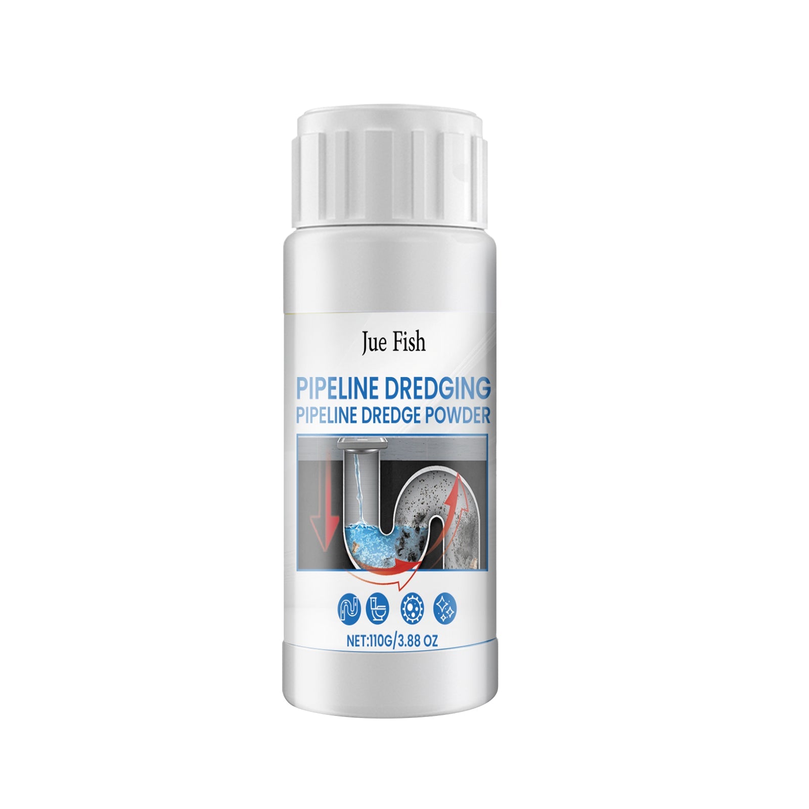 Effective Pipe Cleaning Powder, Odor Removal, Blockage Fix, Easy Drain Dredge ,110g