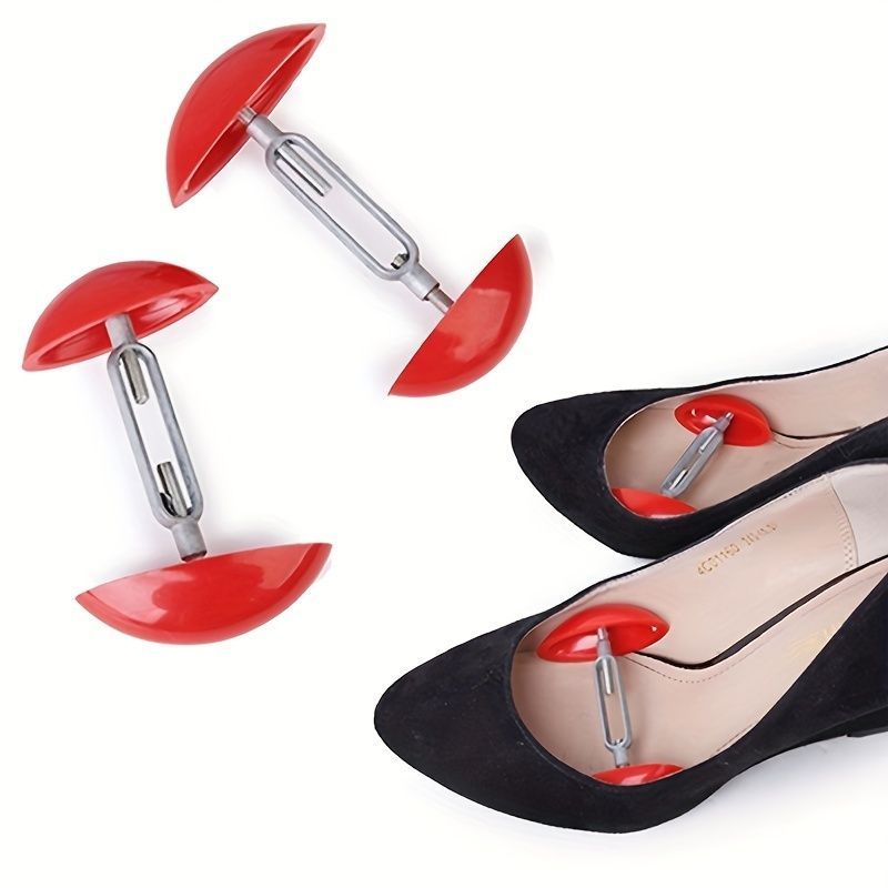 2pcs Adjustable Shoe Stretcher Plastic Shoe Tree Mini Travel Shoe Shaper Holder for Men Women