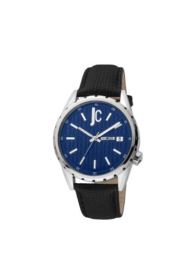 Just Cavalli Gent Relaxed watch - GNT 3H LTH BLK SSBB JC1G217L0045