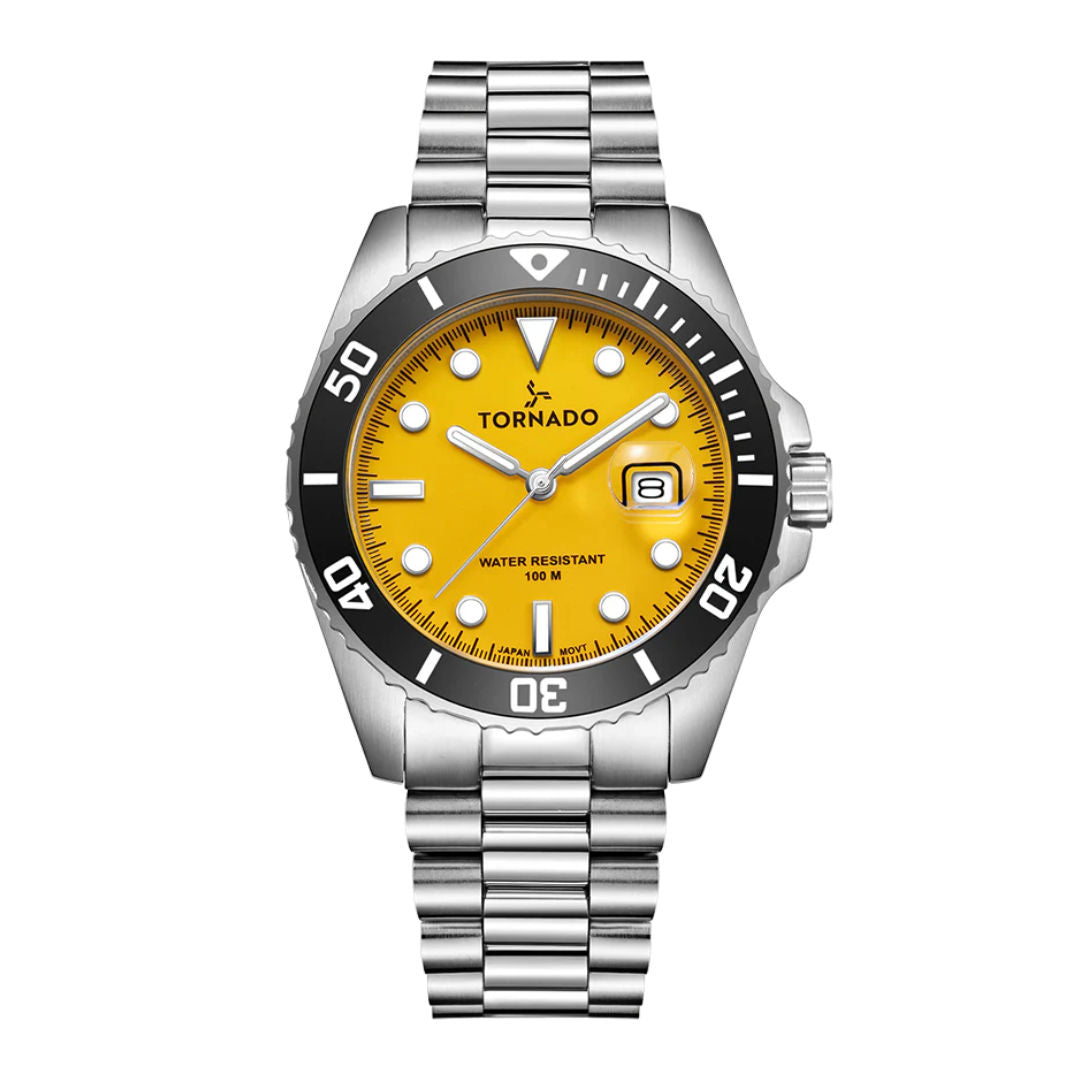 Tornado Men's 3-Hand Analog With Date Display Watch, T22001 Series