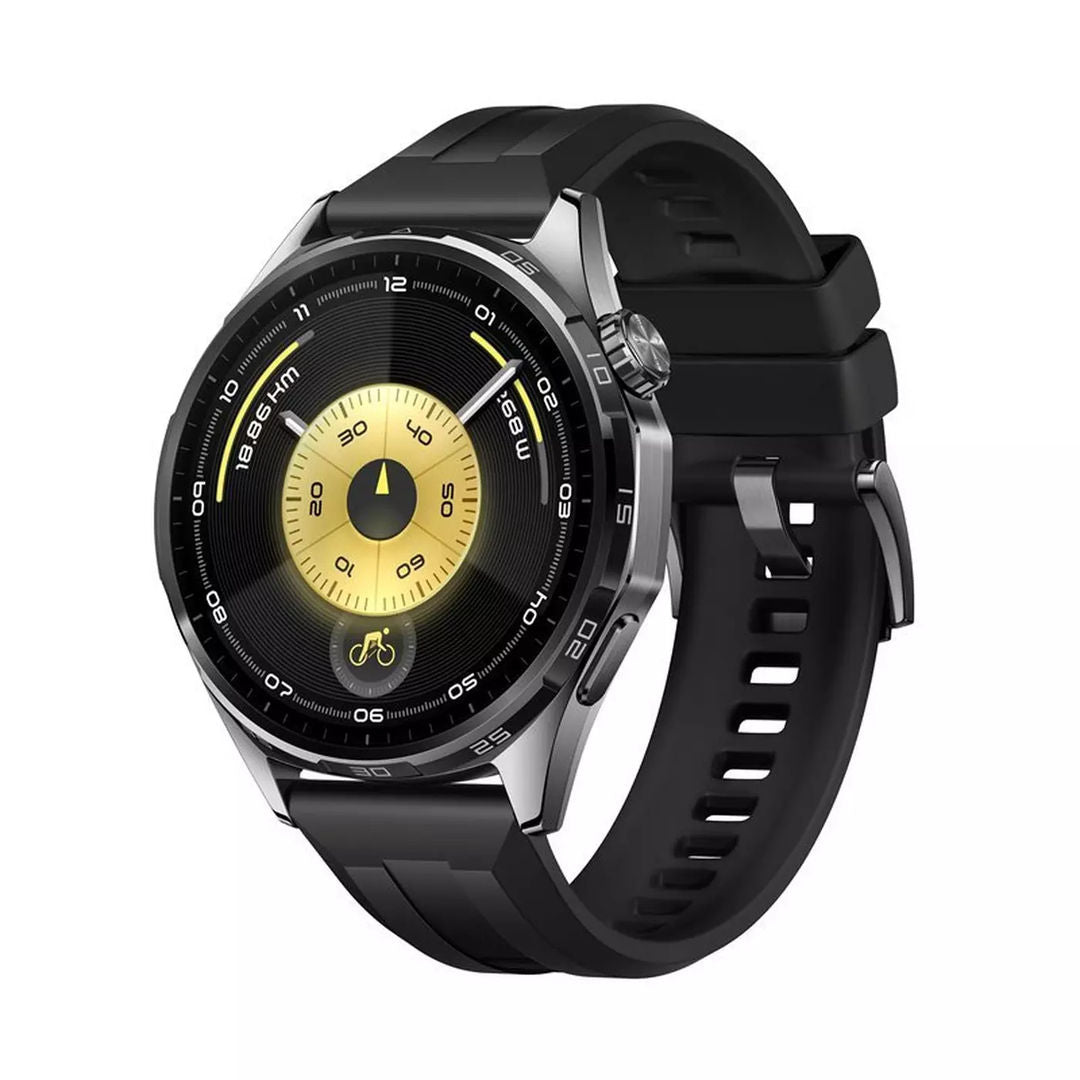 Huawei Watch GT 6 46mm Smartwatch, 1.47-inch AMOLED Display, Fluoroelastomer Strap, Black