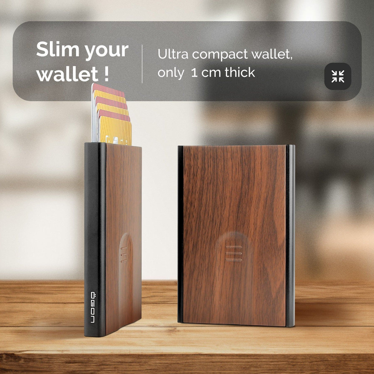 Ogon Automatic Slider Card Holder, Sequoia Effect