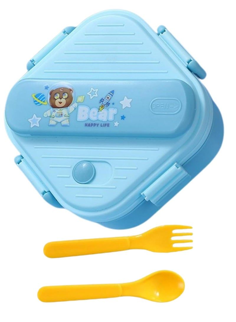 Twisoo Plastic Lunch Box With Spoon, Mix Colors, LBP-007