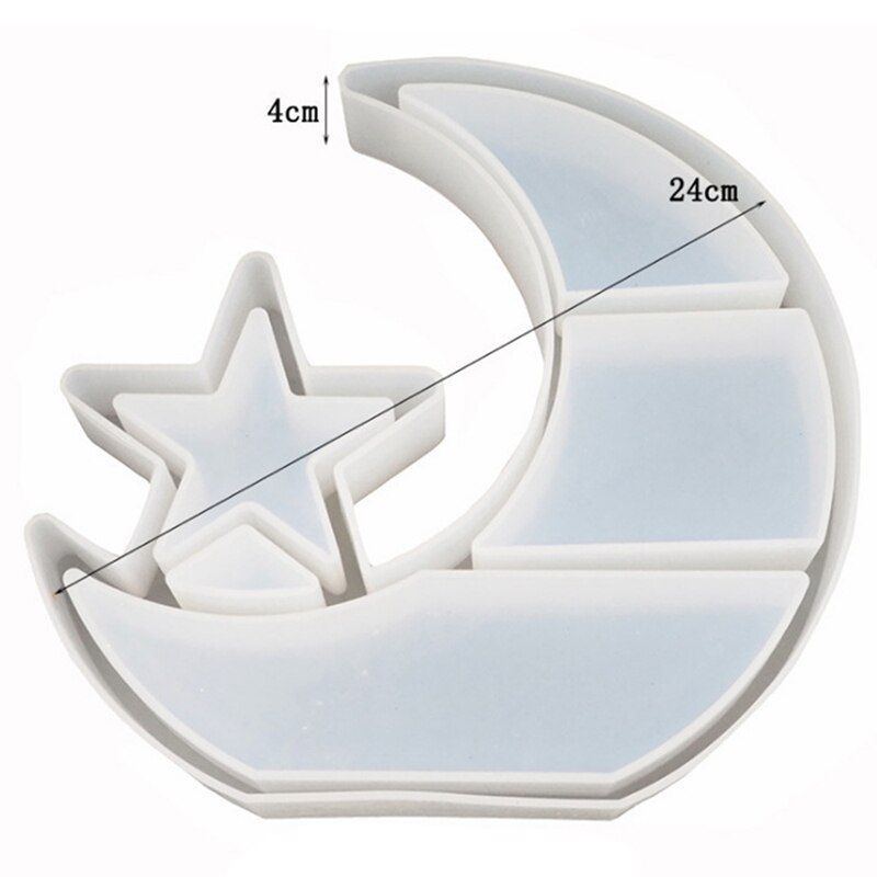 Moon Star Shelf Jewelry Organizer Crescent Silicone Mold Crystal Display Tray DIY Crafts