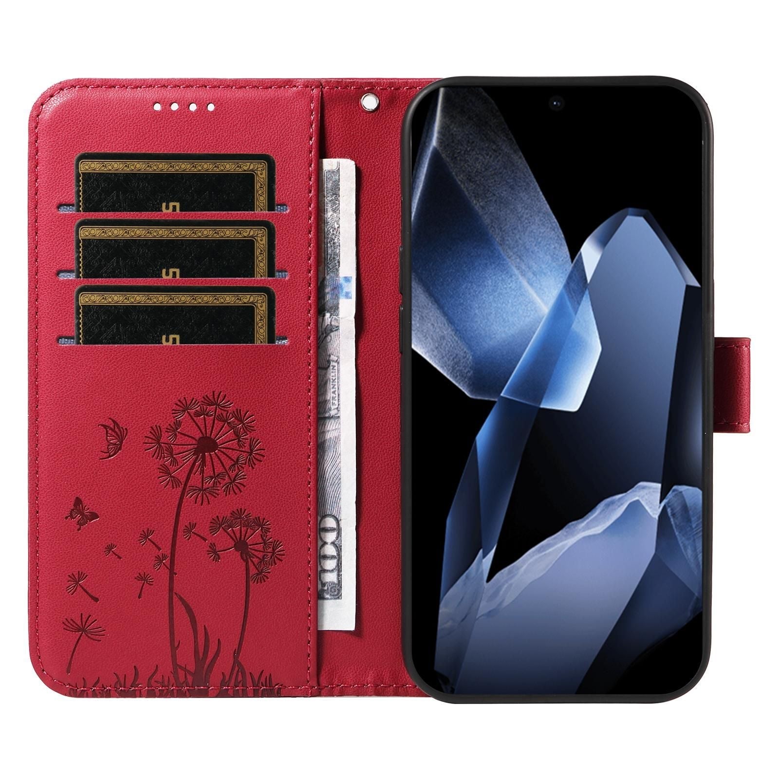 Dandelion Embossed Leather Case For OnePlus 13