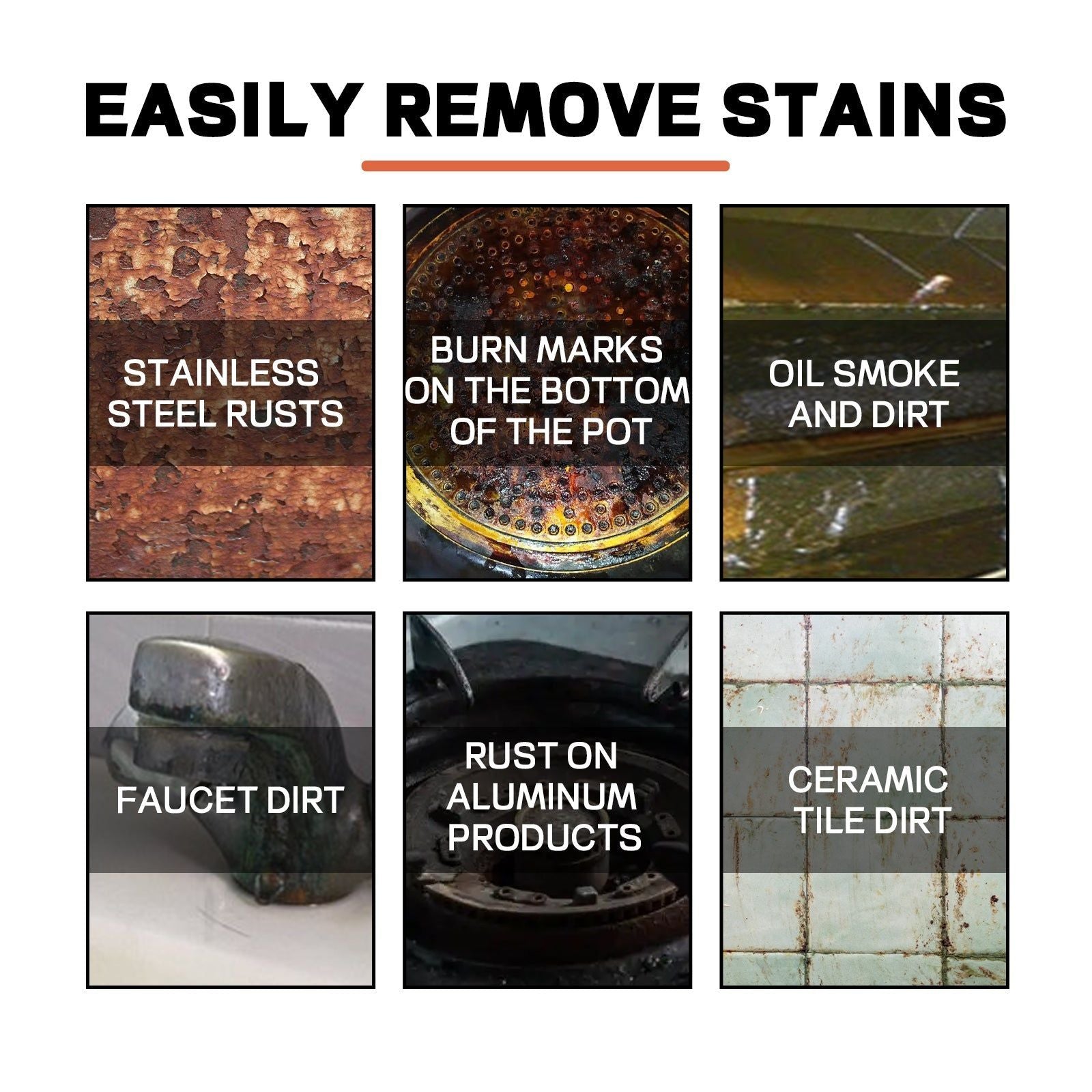 Cookware Cleaner 200g, Rust & Water Stain Remover, Stainless Steel, Kitchen Utensil Cleaner ,200g