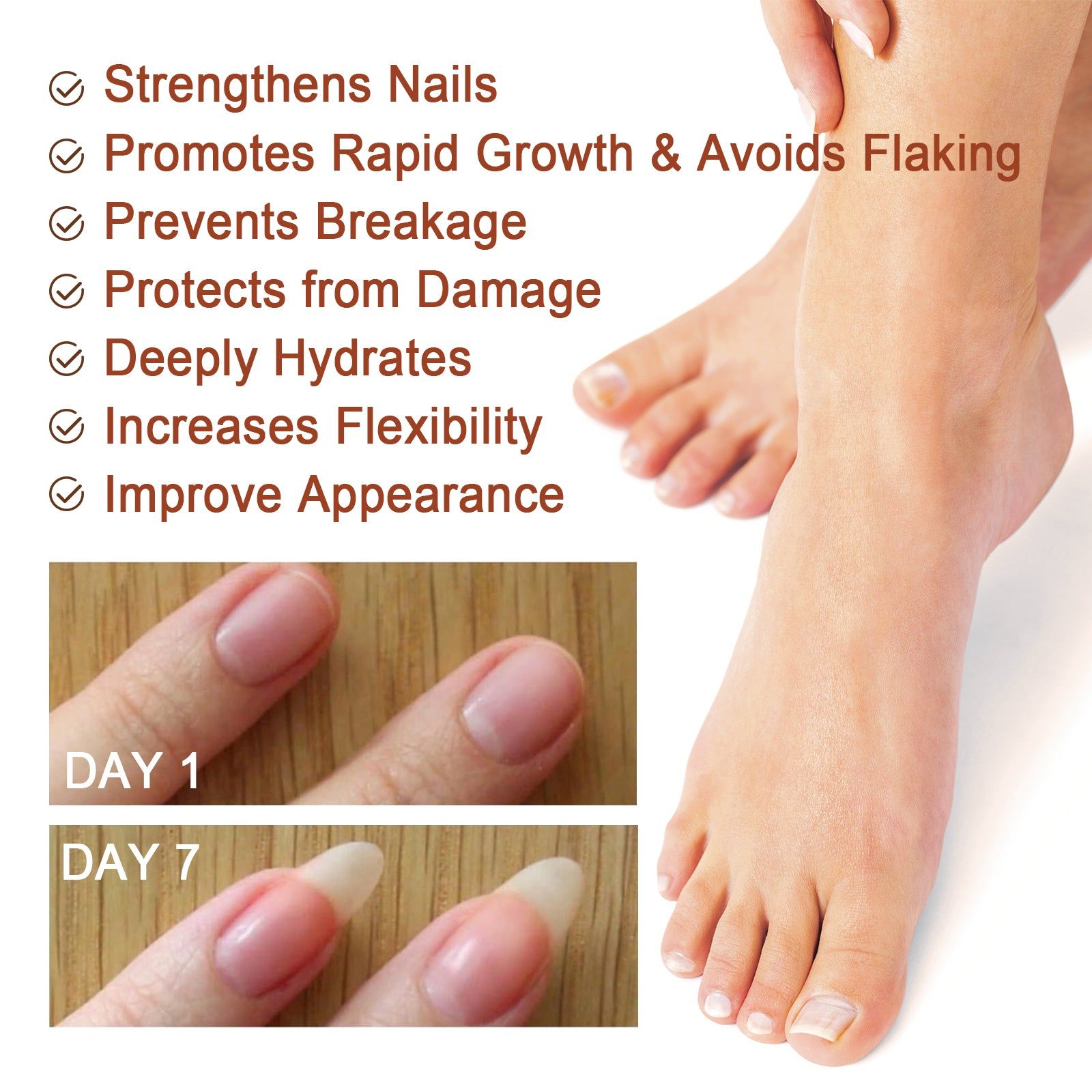 7 Day Nail Care Essence for Manicure, Stronger Nails, Fungal Treatment, Nourishing Serum ,20ml
