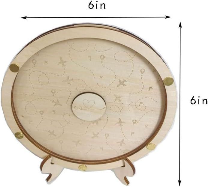 Coin Display Wooden Rack Travel Gift Money Bank Collectors Currency Dollar Collection Rack