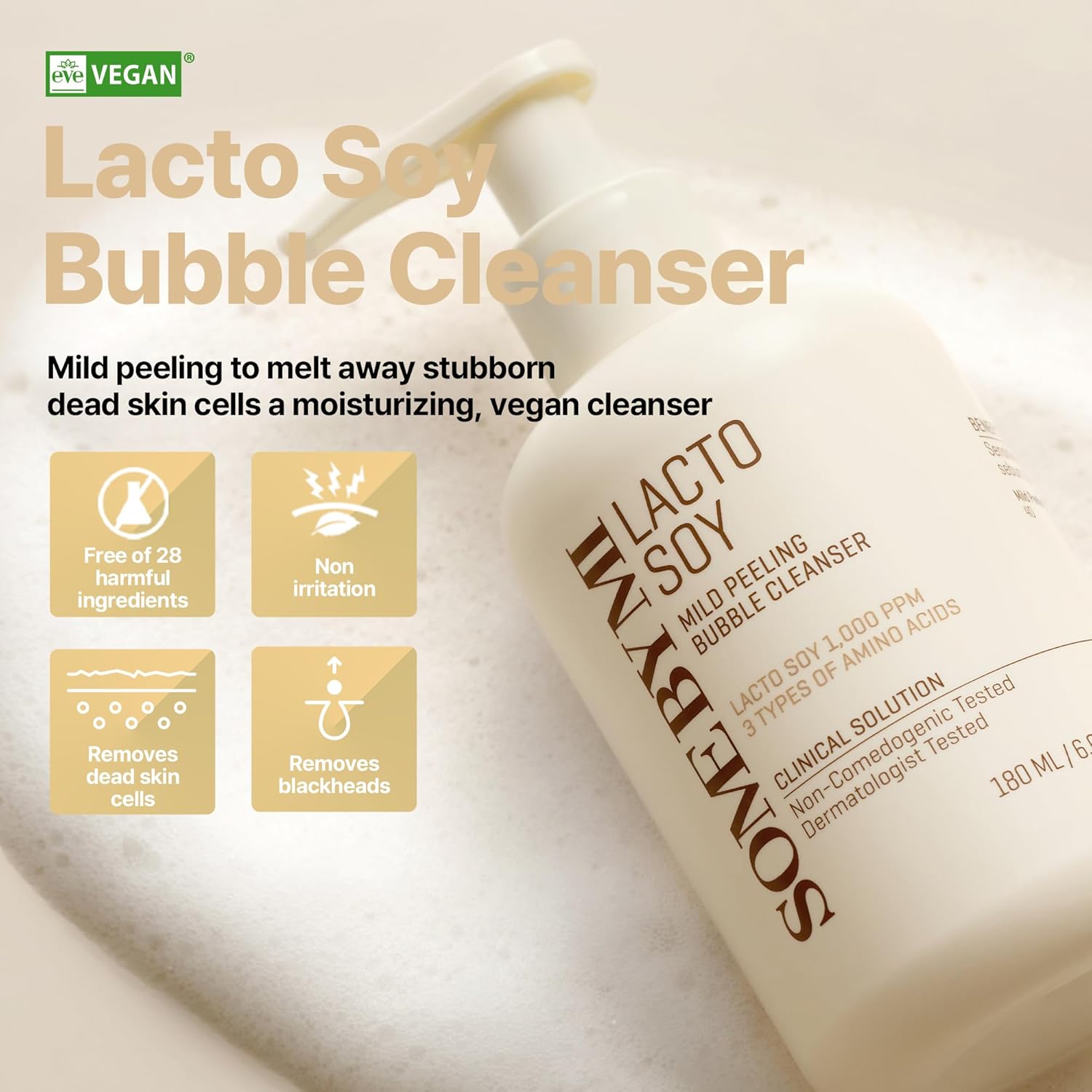 Some By Mi Lacto Soy Mild Bubble Peeling Cleanser 180 مل