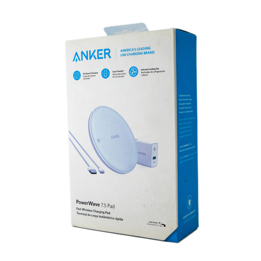 Anker PowerWave 7.5 Pad with Quick Charge 3.0 Charger, White