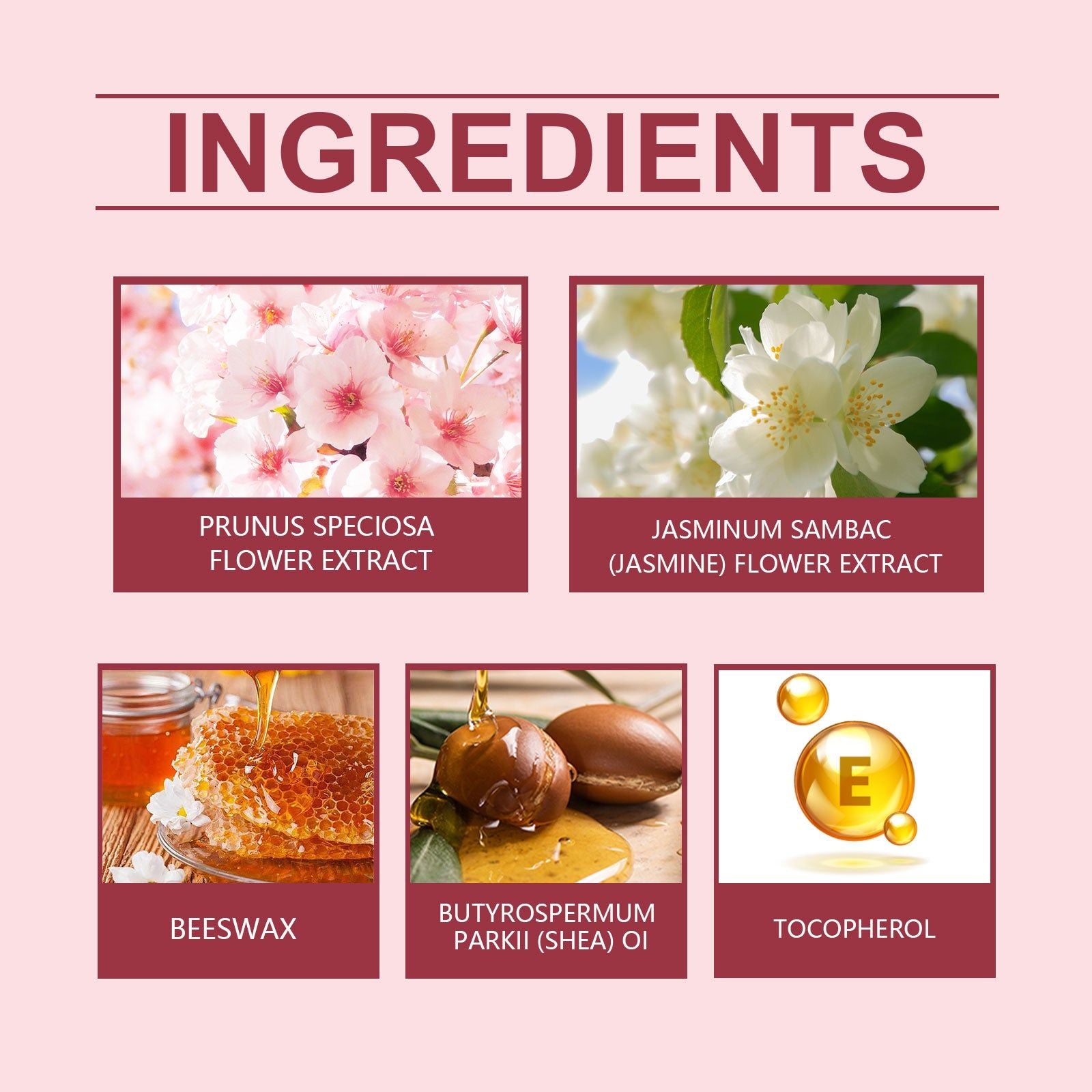 Cherry Blossom Balm, Long-Lasting Light Fragrance, Moisturizing, Non-Sticky ,15g
