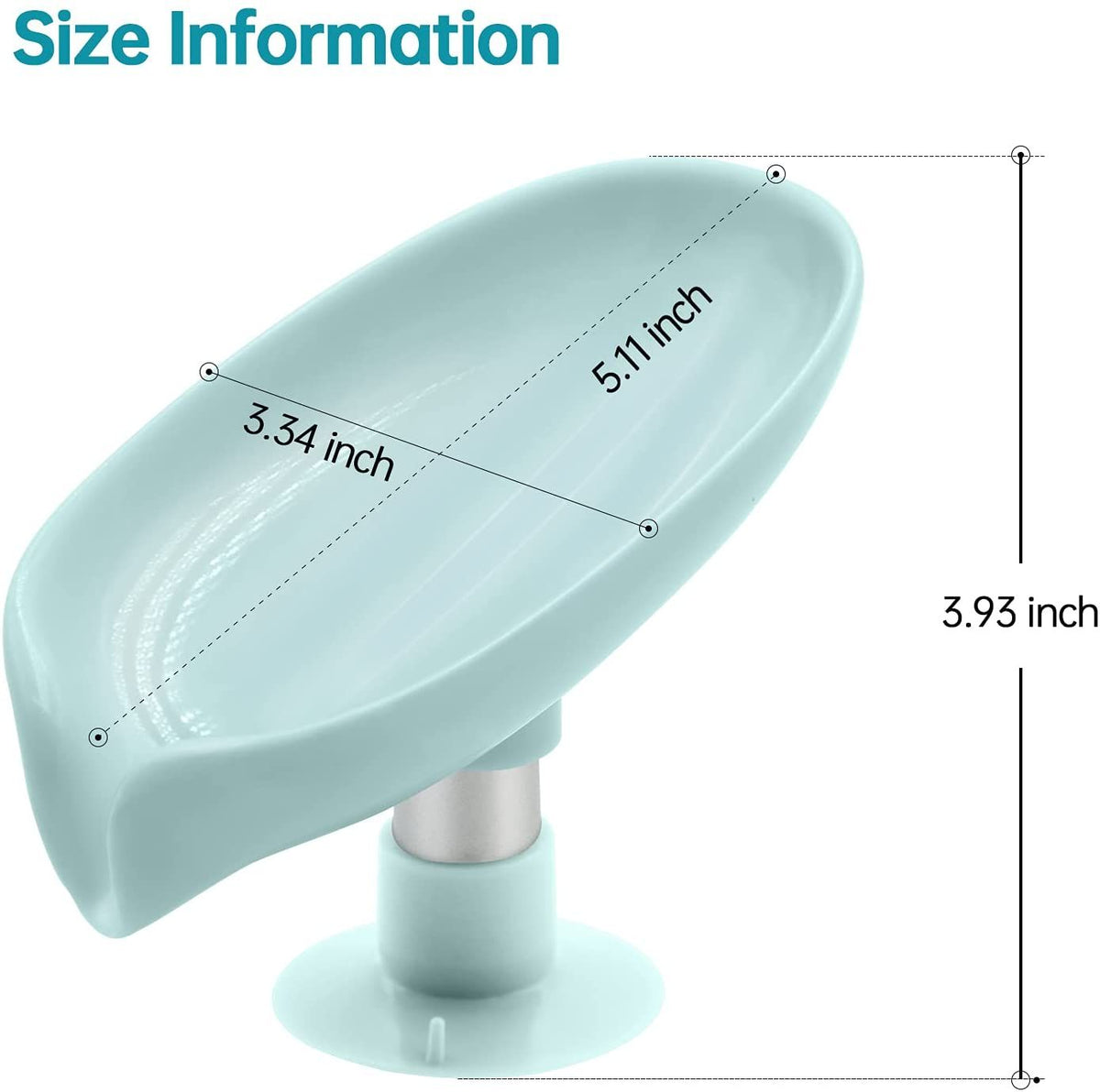 Bar Soap Holder Self Draining Soap Dish with Suction Cup Bathroom Soap Box Tray