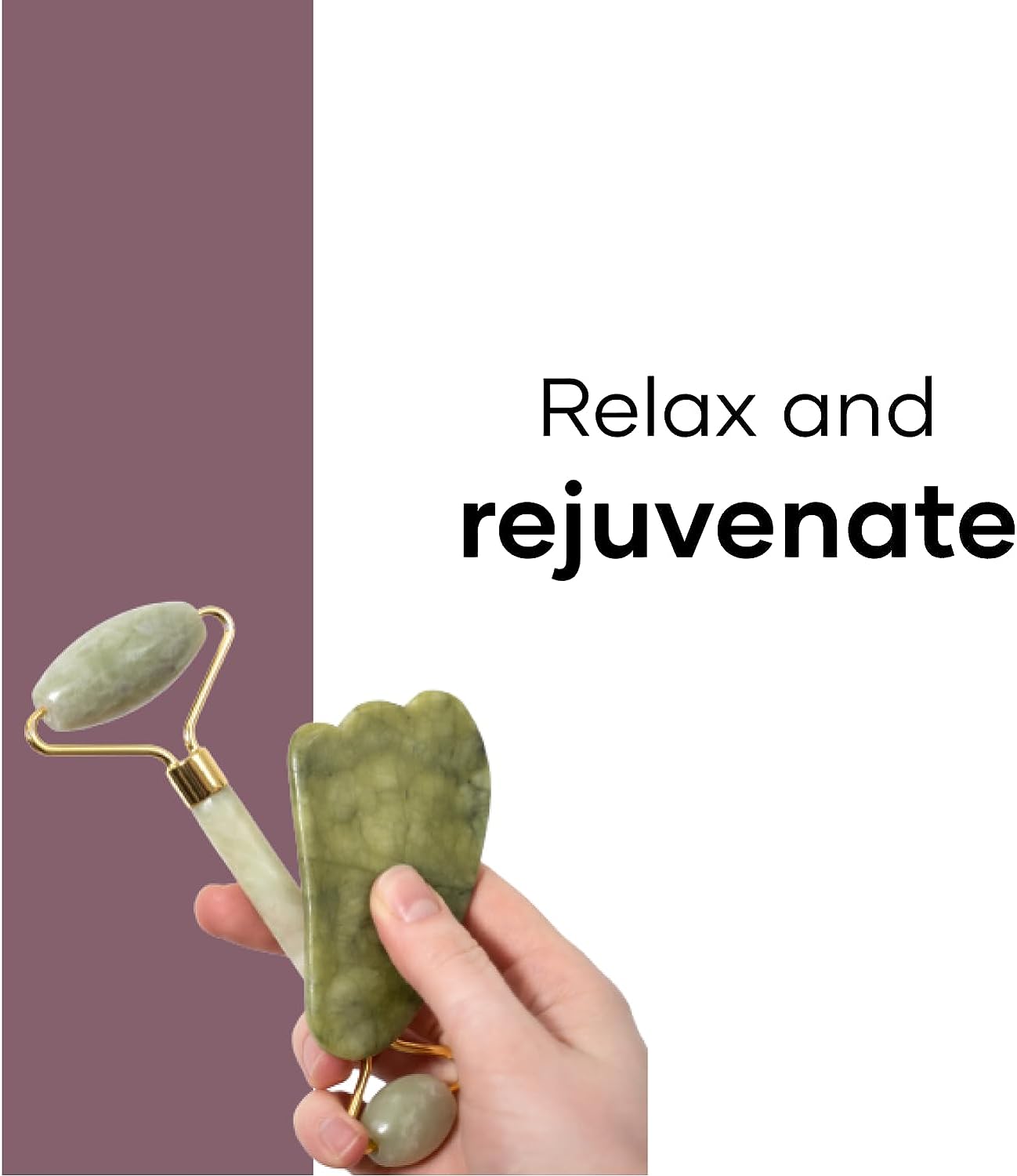 GHC Saturn Jade roller & gua sha 105 جم