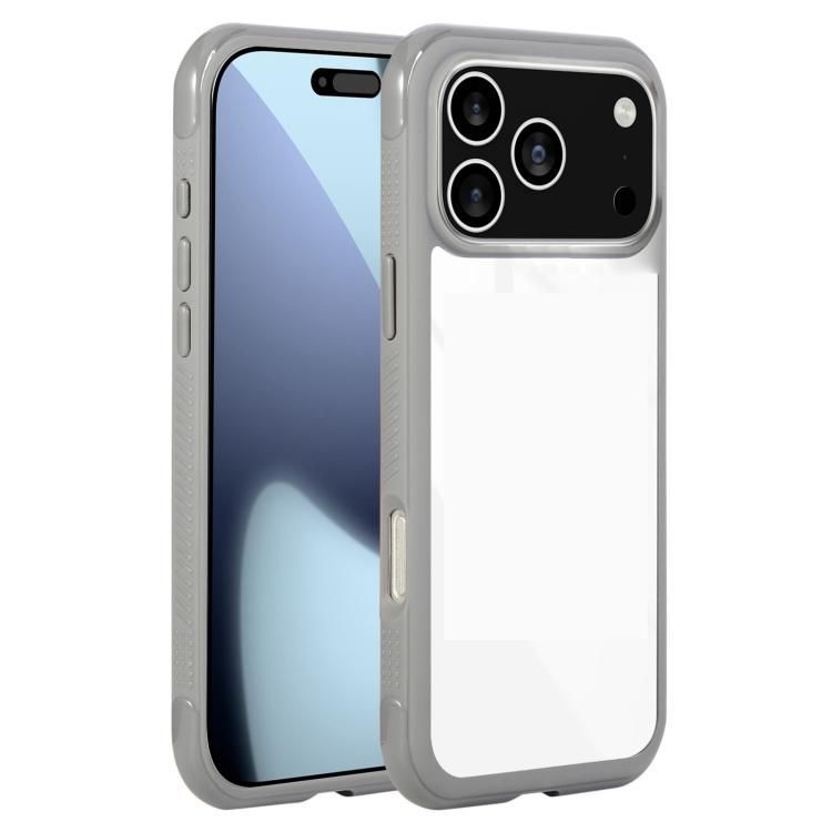 For iPhone 18 Pro Max / iPhone 17 Pro Max Solid Color Edge Transparency Acrylic TPU Phone Case
