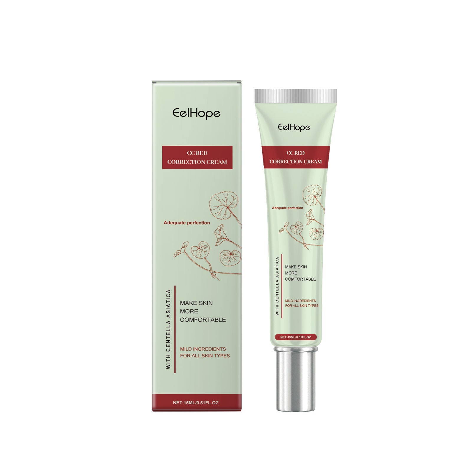 Centella CC Cream, Brightening Concealer, Lighten Skin Tone, Moisturizing Foundation ,15ml
