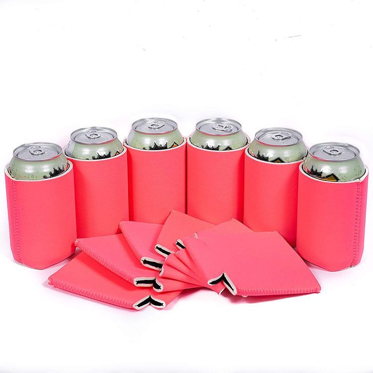 6 Pack Blank Beer Can Coolers Sleeves Neoprene Beer Can Cooler Drink Bottle Holder Sleeve