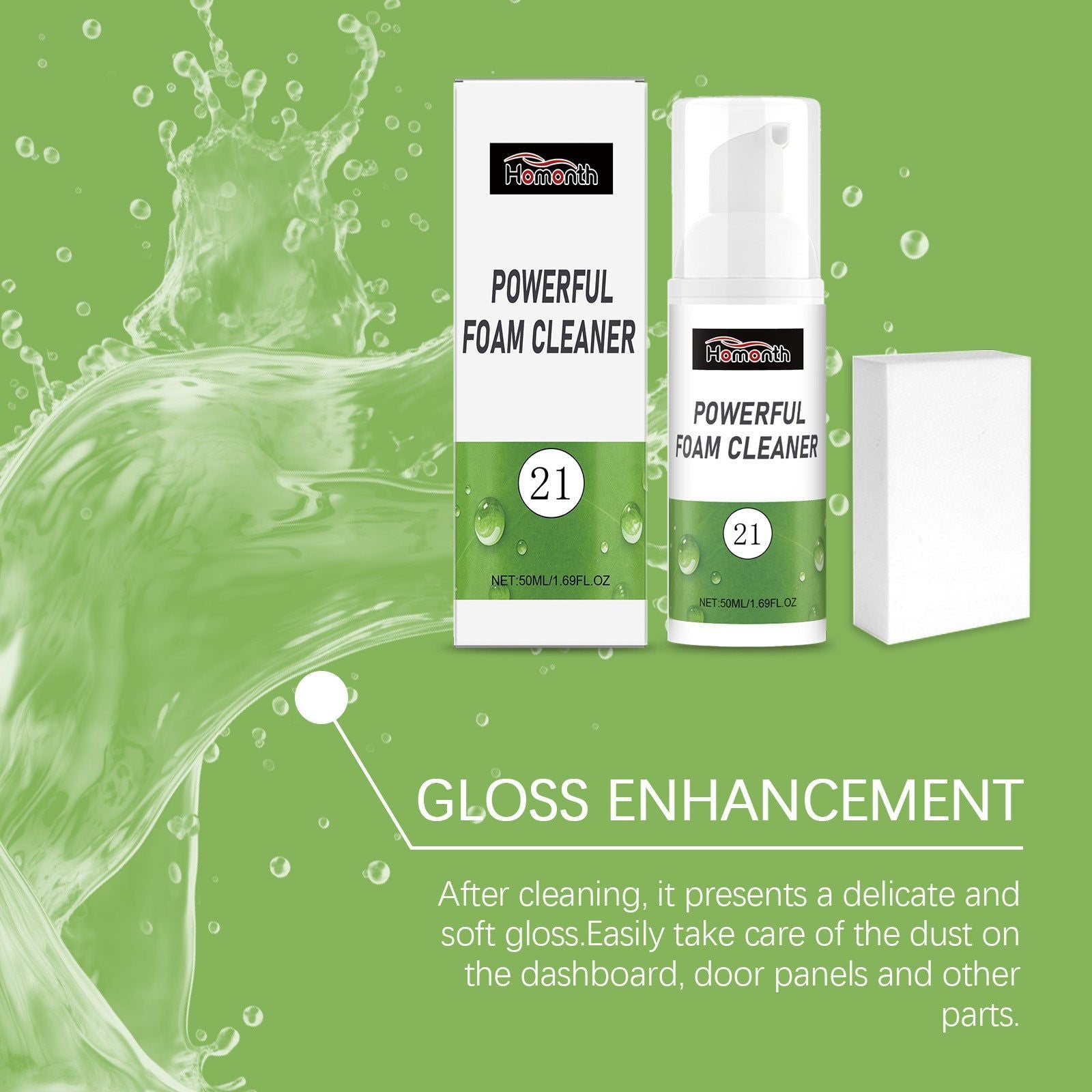 Car Cleaning Foam Cleaner Set, Interior Detailing, Gentle Fabric & Seat Cleaner ,1 set