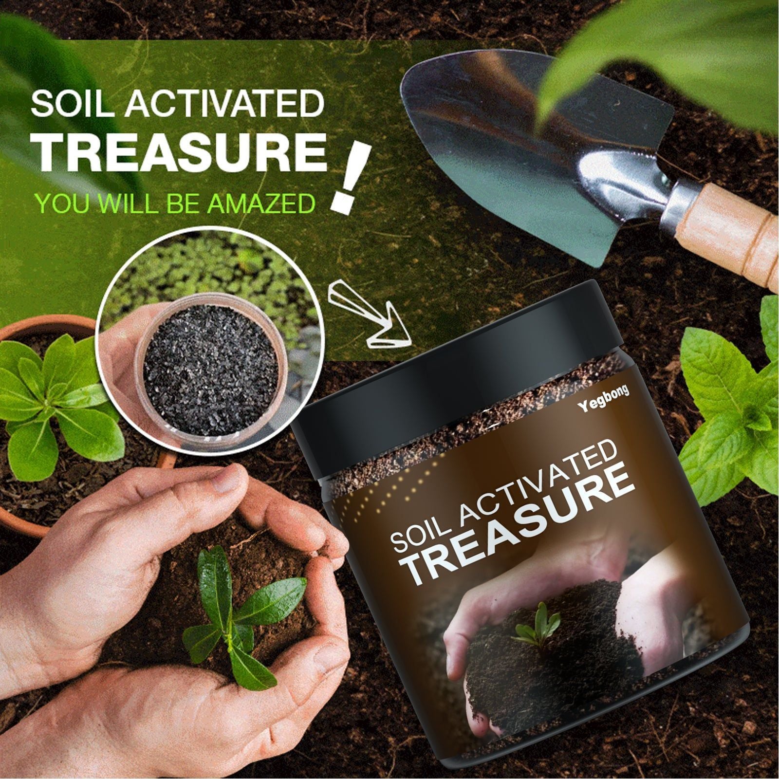 Boost Plant Growth, Improve Soil Carbon, Promote Roots, Easy Fertilizer Solution ,100g