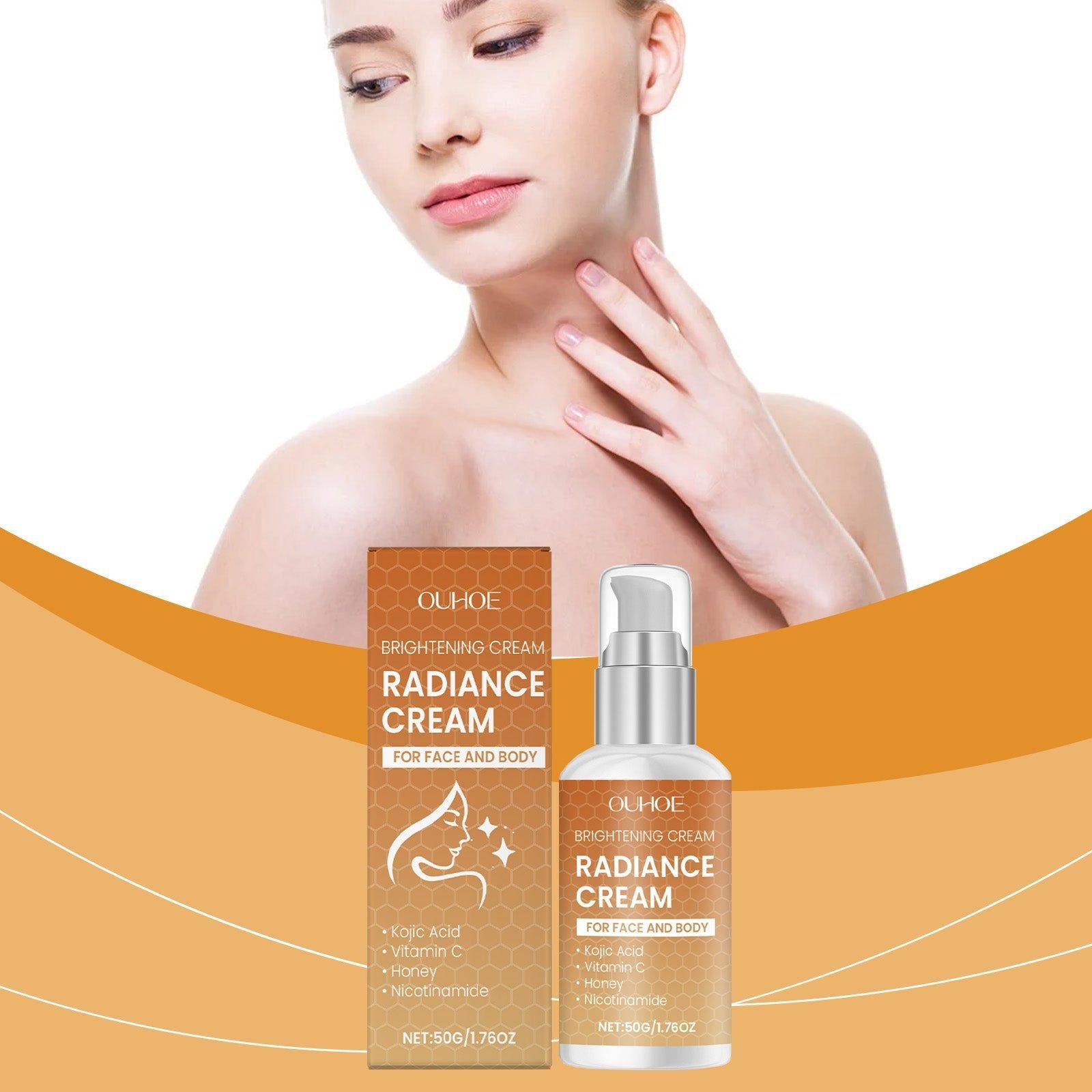 Brightening Skin Cream, Hydrating Moisturizer for Radiant, Glowing, and Youthful Skin ,50g