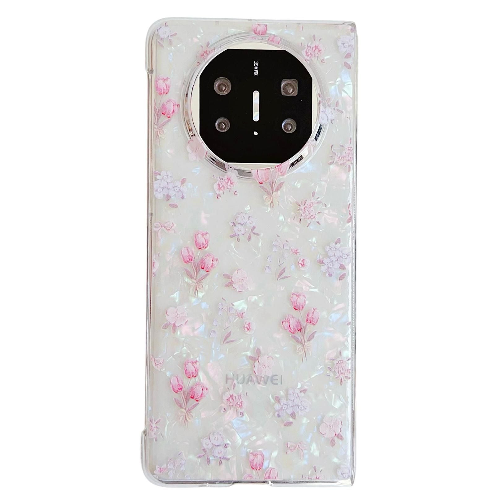 Flower Pattern PC Case For Huawei Mate XT Ultimate Design