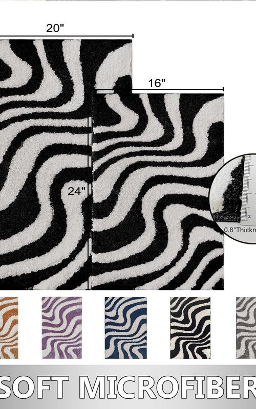 AIESY® Beautiful Microfiber Non Slip Bath Mat for Bathroom
