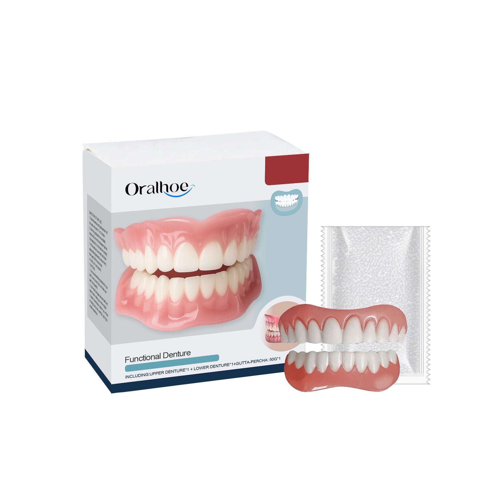 Enhance Your Smile with Denture Decoration Sets, Comfortable Fit, Natural Beauty ,1 set