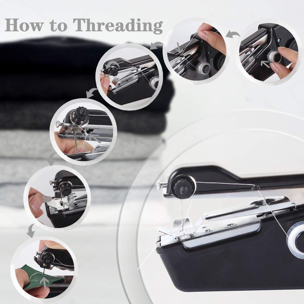 Portable Handheld Sewing Machine Mini Electric Handheld Household Sewing Tool