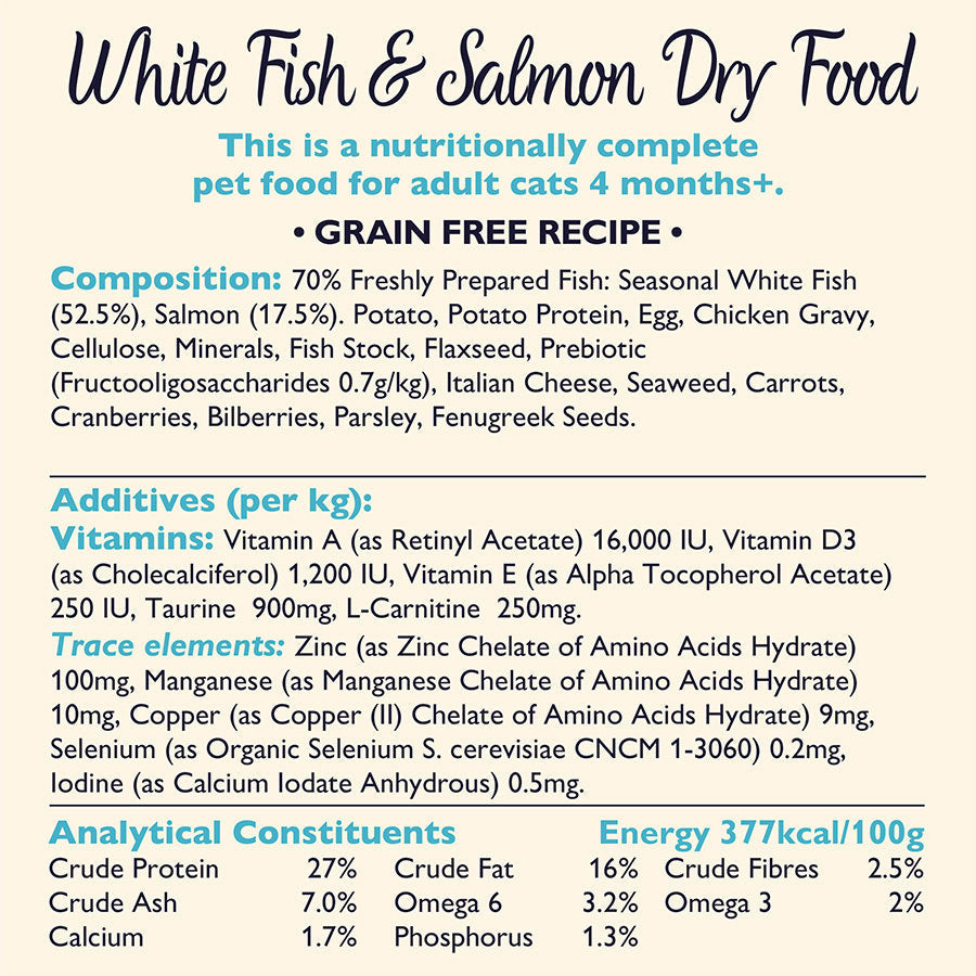 Lily's Kitchen Fisherman's Feast White Fish & Salmon Dry Cat Food 2kg