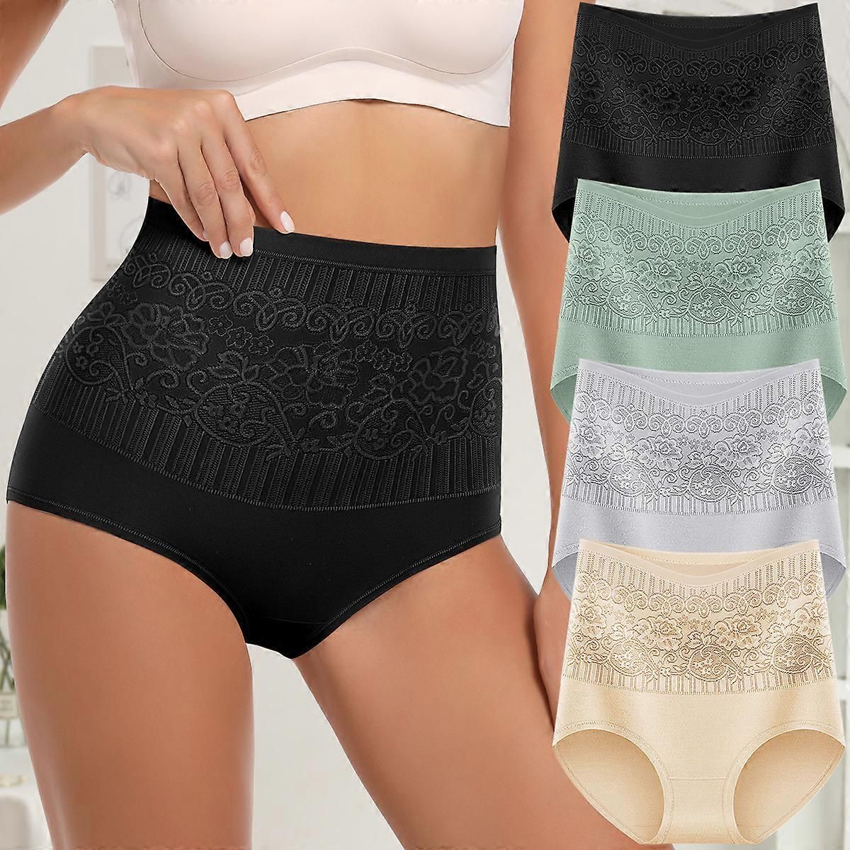 Regular Size Underwaer, 4PCS Regular Size Pattern Female Panties Underwear European, Multiple styles and multiple suits_jsd