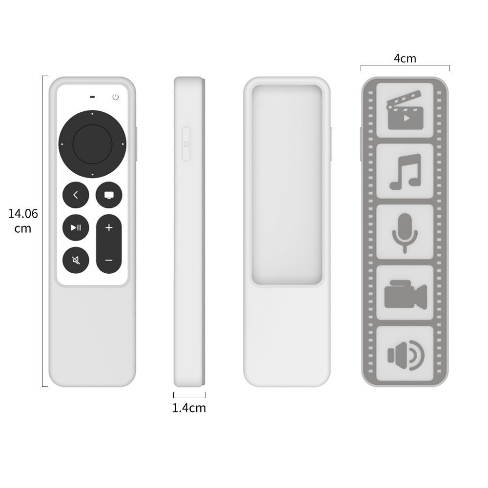 Remote Control Cover Silicone Shockproof Remote Protective Case For Apple TV 4K