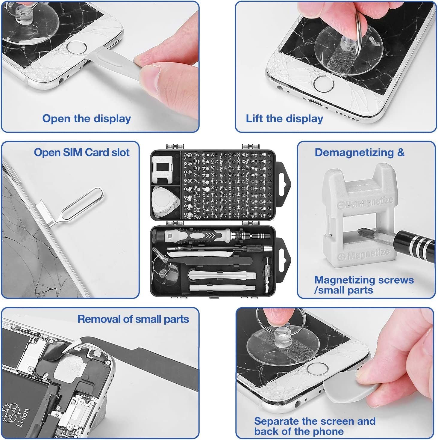 Precision Screwdriver Set 115 In 1 Magnetic Repair Tool Kit For Computer PC Phone