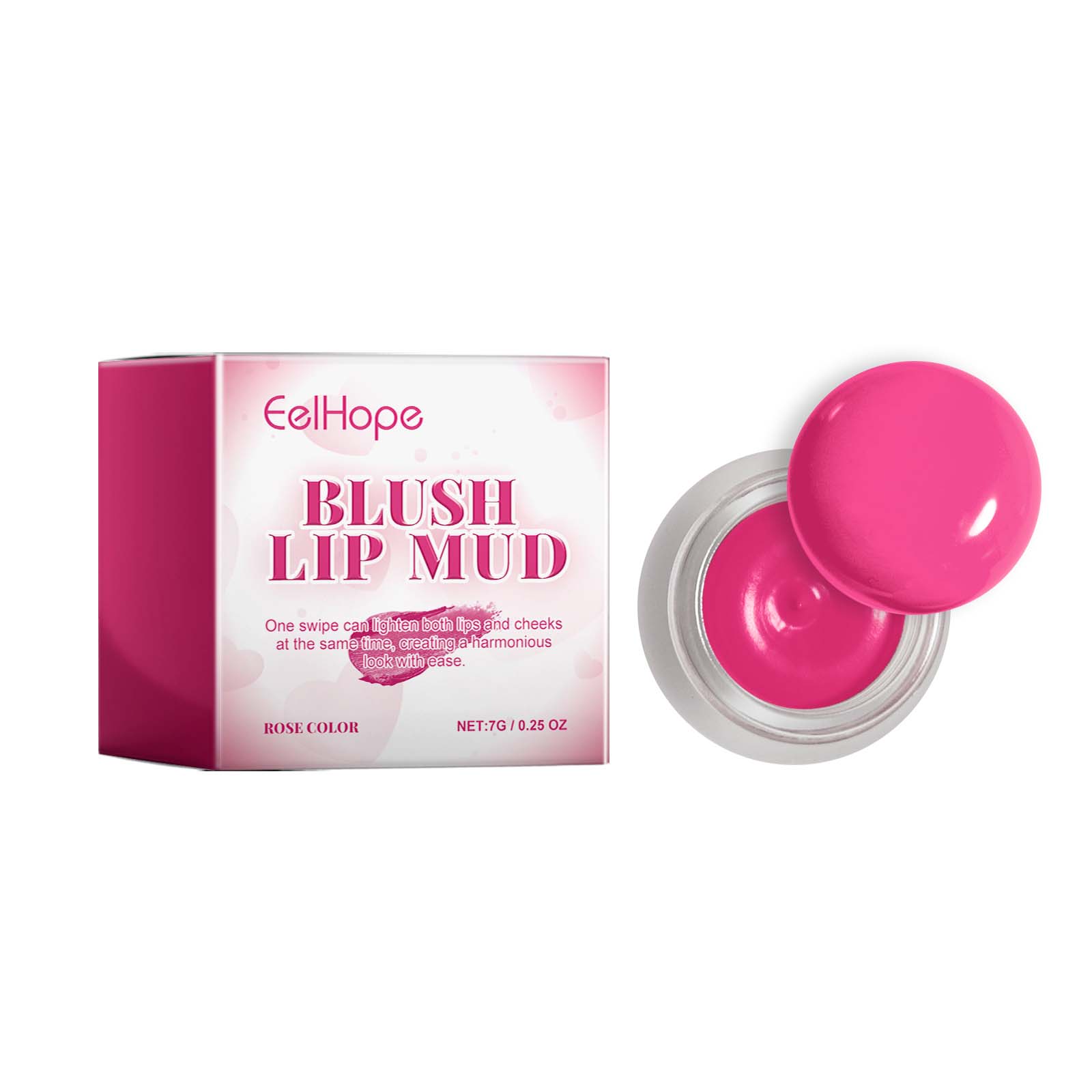 Blush Lip Gloss Cream, Multi-Functional, Hydrating, Trendy Makeup, Glow ,7g