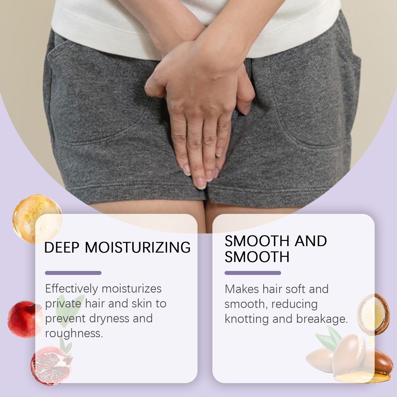 Body Hair Care Lotion, Moisturizing Feminine Skin Care, Soft Frizz, Sensitive Skin Friendly ,120g
