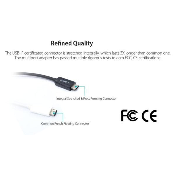 ROMOSS CH05CVA USB-C 3.1 Type-C Multiport VGA/USB-A/USB-C 3.0 Adapter
